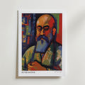 Self Portrait in Red & Blue – stilfullt konsttryck från Bozetto, tryckt på matt finpapper