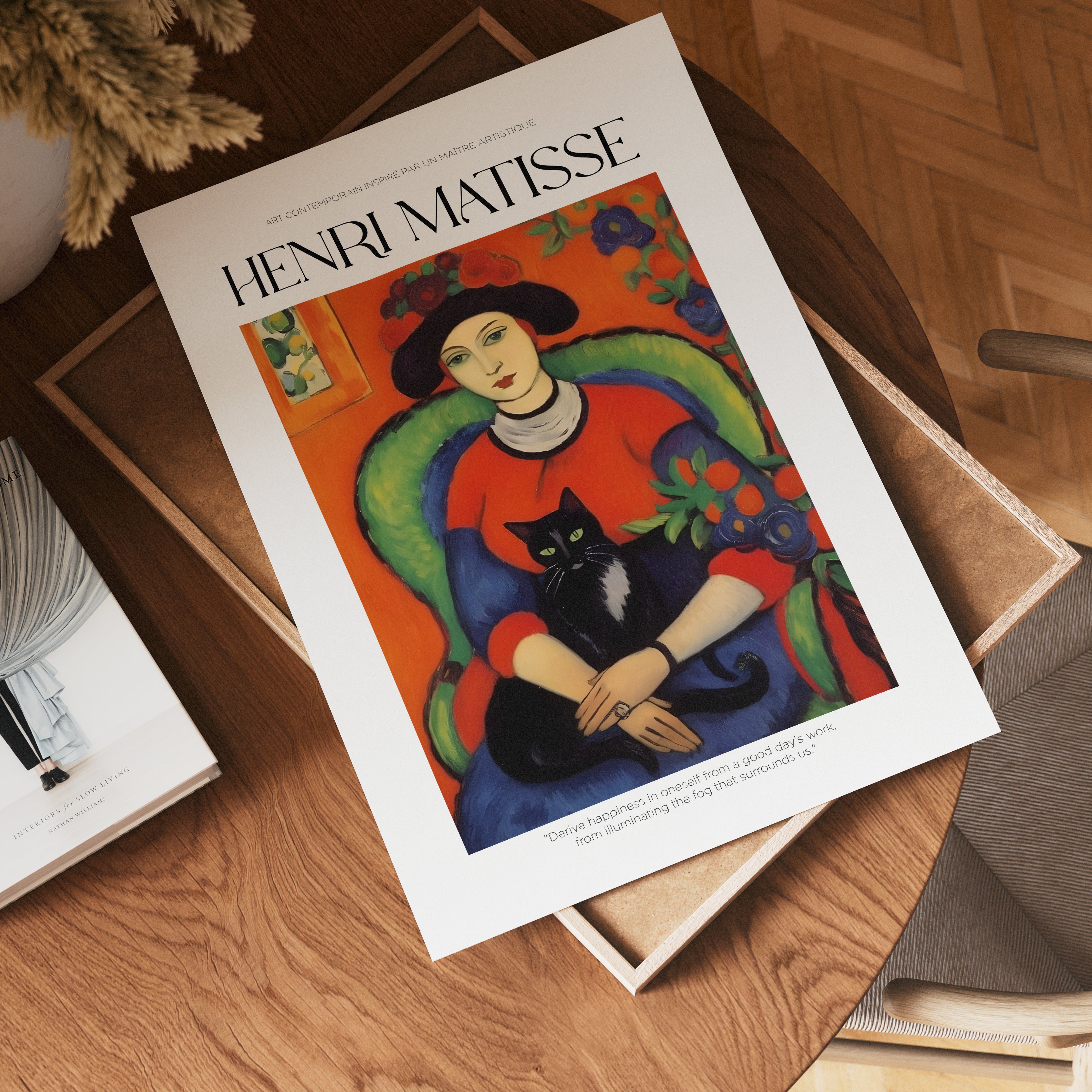 La Femme au Chat Matisse – affisch med stilfullt motiv från Bozetto i hög kvalitet