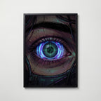 Cyber Iris Poster – svart ram