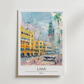 Lima Cityscape – stilfullt konsttryck från Bozetto, tryckt på matt finpapper i hög tryckkvalitet