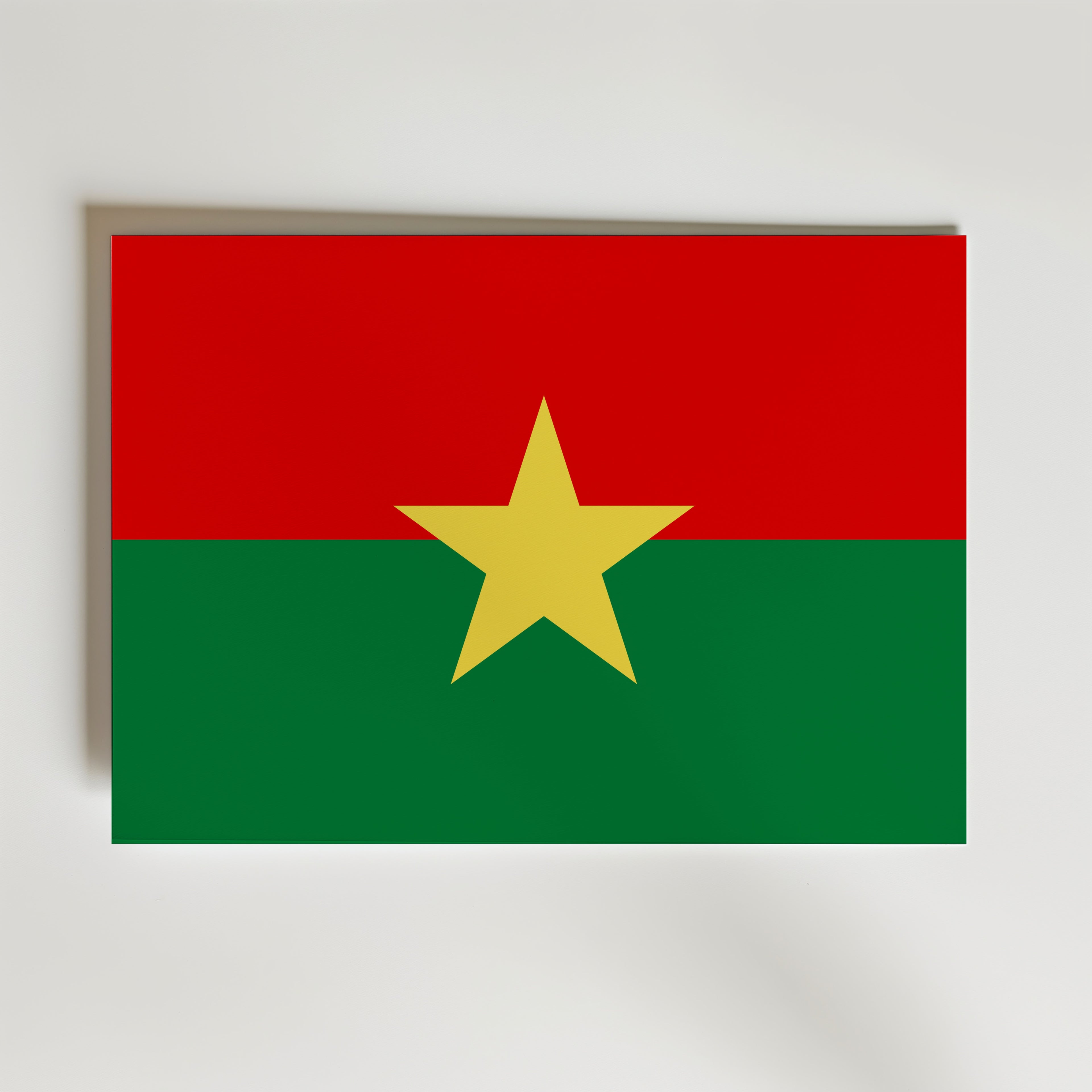 Burkina Faso National Flag Poster – modern konst och stilren konsttryck för hemmet hos Bozetto