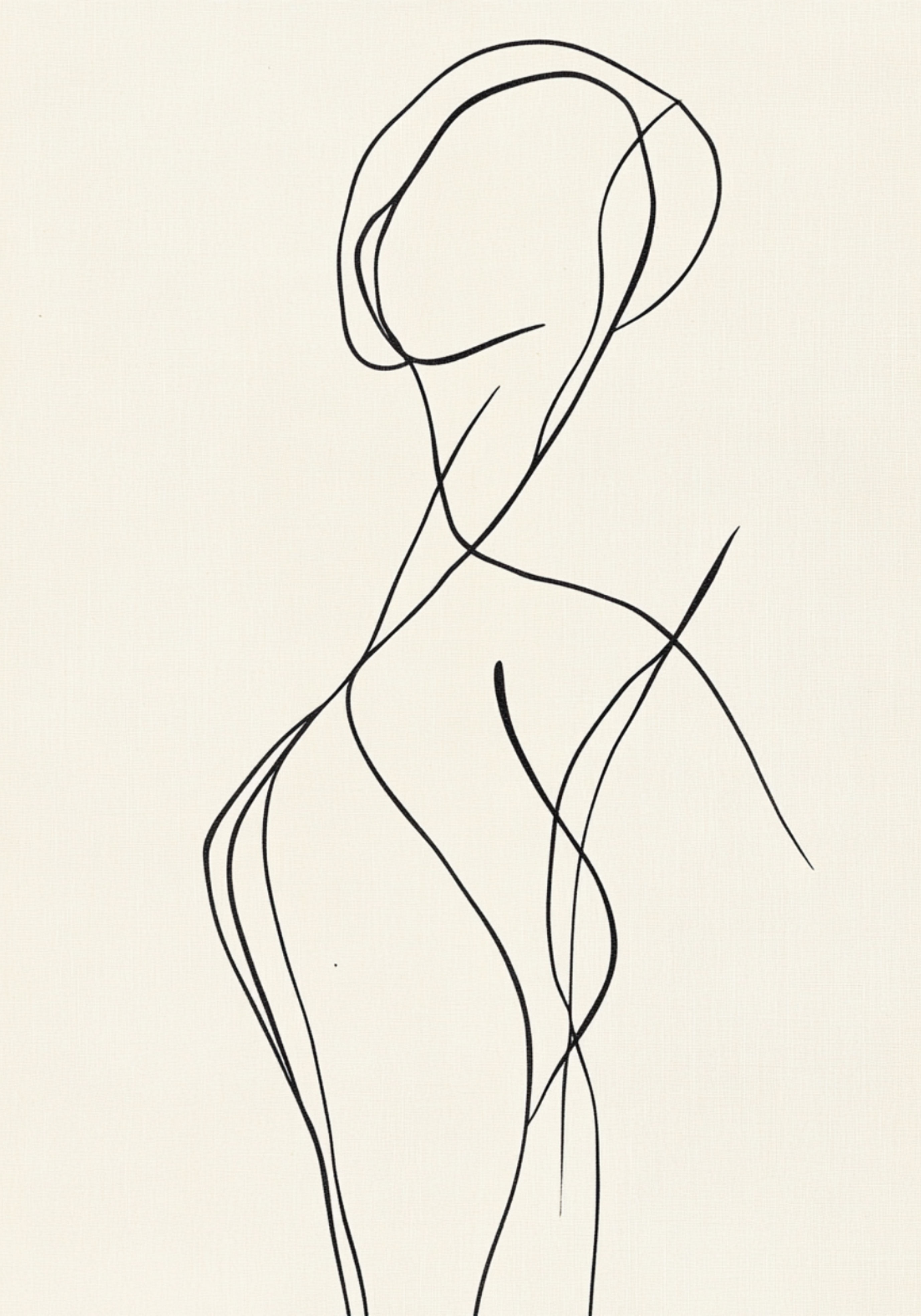 Abstract Curvy Female – affisch med snyggt motiv, köp enkelt hos Bozetto i flera storlekar