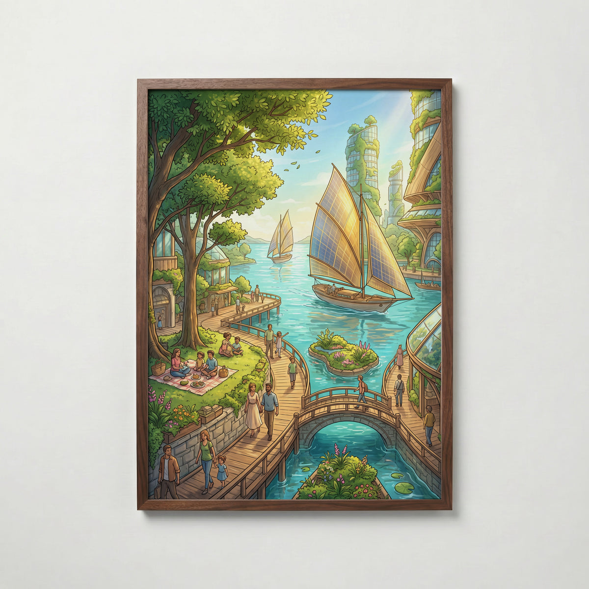 Harbour Town Poster – valnötsram
