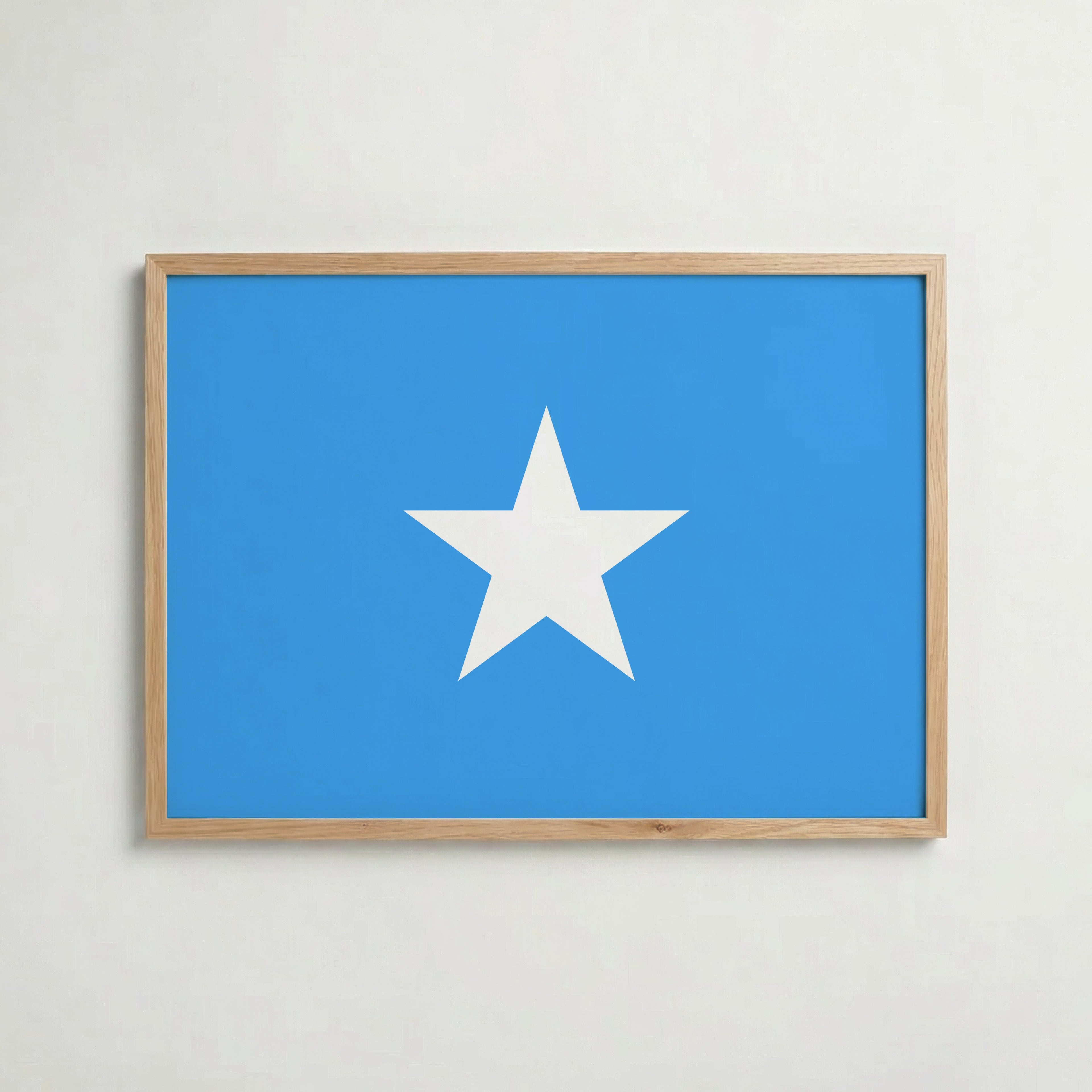 Somalia National Flag Poster i ekram – inramad konsttryck för stilren inredning hos Bozetto