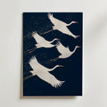 Midnight Cranes – stilfullt konsttryck från Bozetto, tryckt på matt finpapper i hög tryckkvalitet