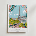 Eiffel Tower View – stilfullt konsttryck från Bozetto, tryckt på matt finpapper i hög tryckkvalitet