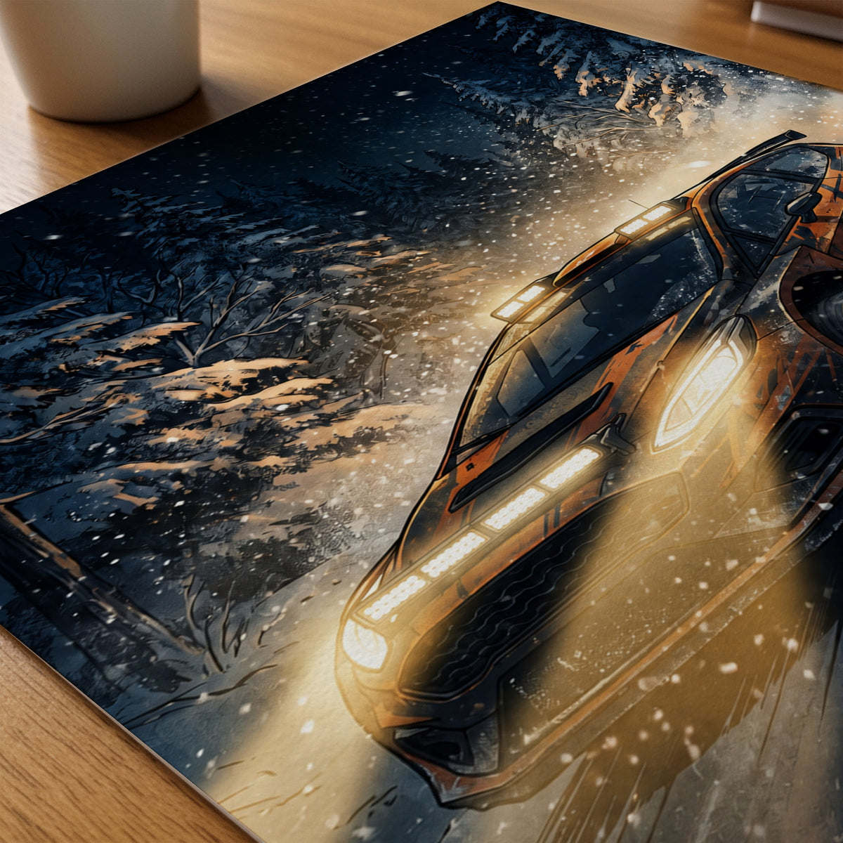 Snow Rally Poster – tryck på papper