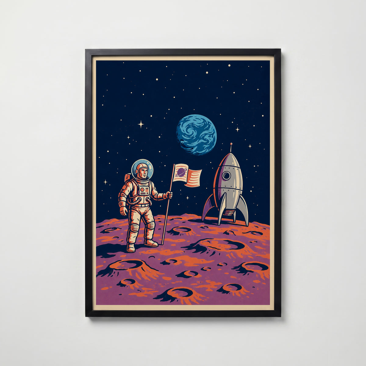 Moonwalk Poster – svart ram