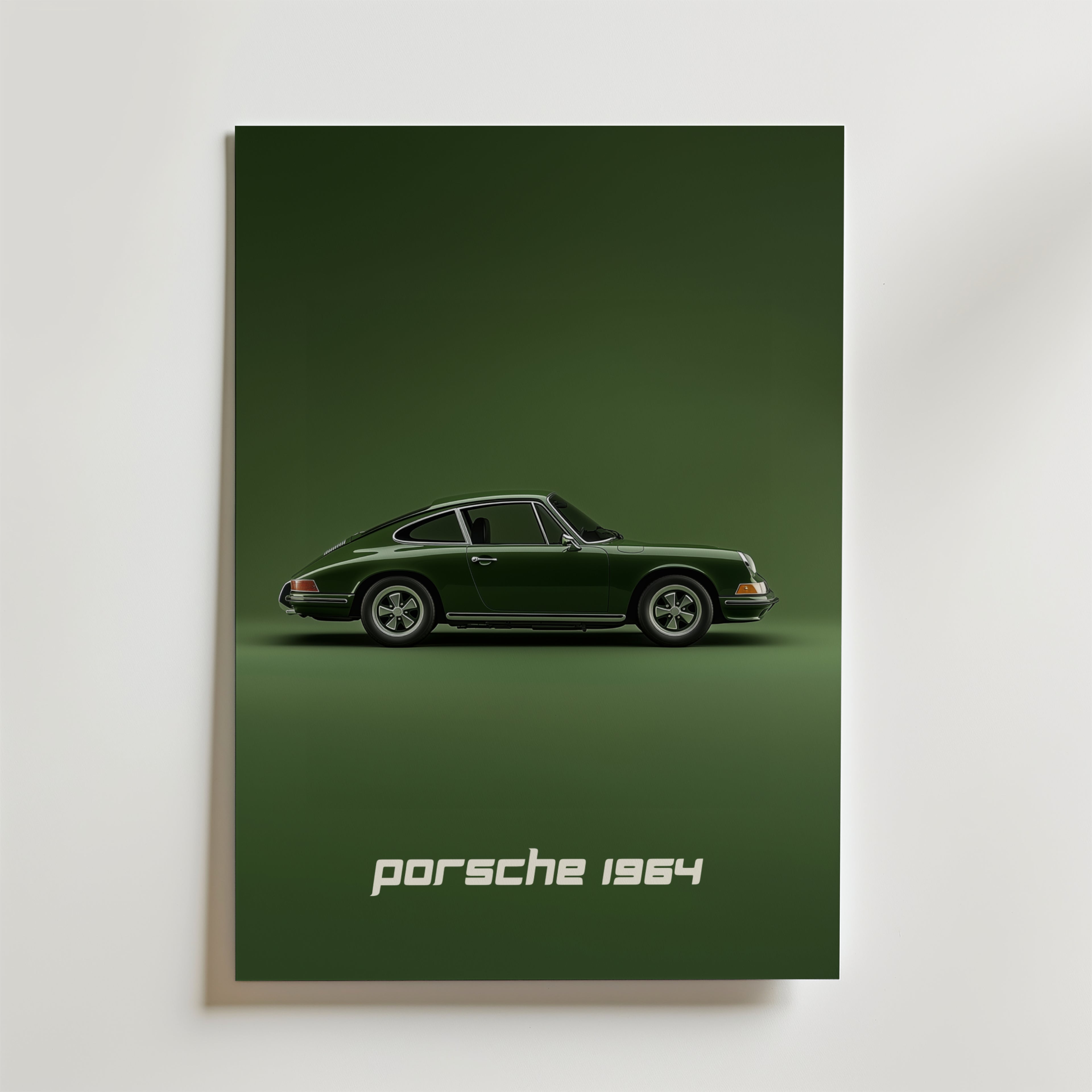Retro Porsche – stilfullt konsttryck från Bozetto, tryckt på matt finpapper i hög tryckkvalitet