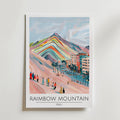 Rainbow Mountain – stilfullt konsttryck från Bozetto, tryckt på matt finpapper i hög tryckkvalitet