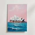Sydney Opera House – stilfullt konsttryck från Bozetto, tryckt på matt finpapper
