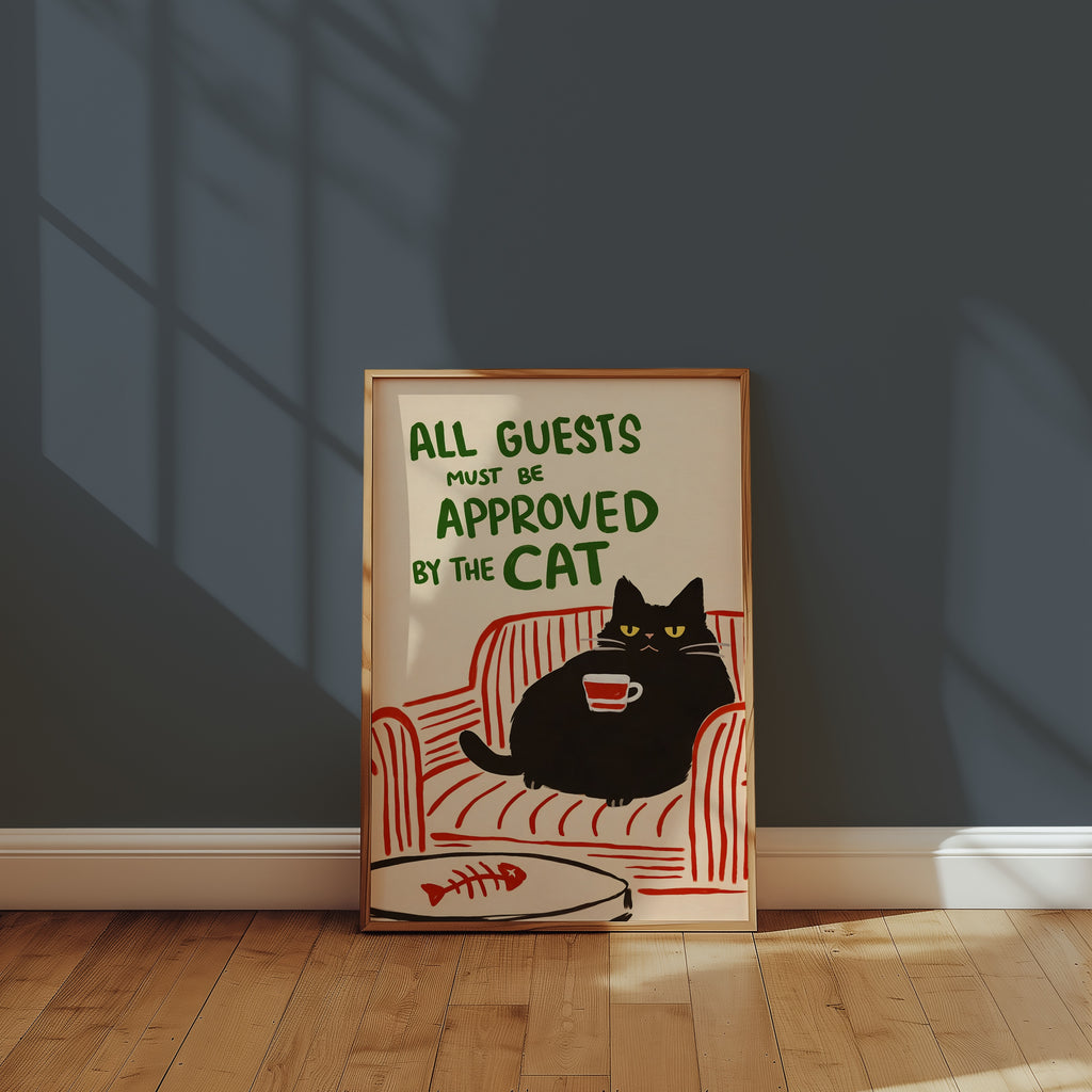 Approved by the Cat poster i ljust rum utan passepartout, kant till kant motiv, Bozetto