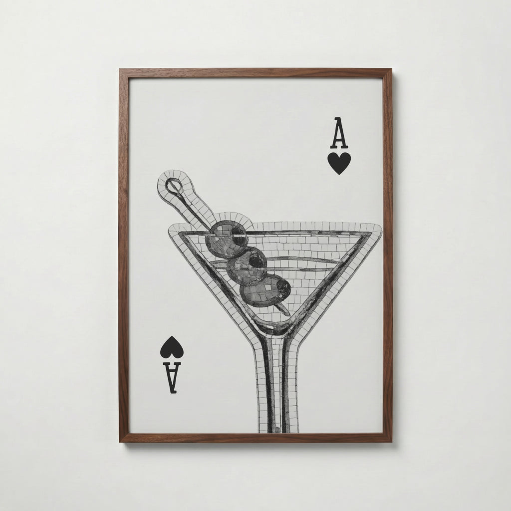 Martini Ace Poster – valnötsram