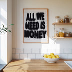 Blurred Money Statement Poster – i rum 5