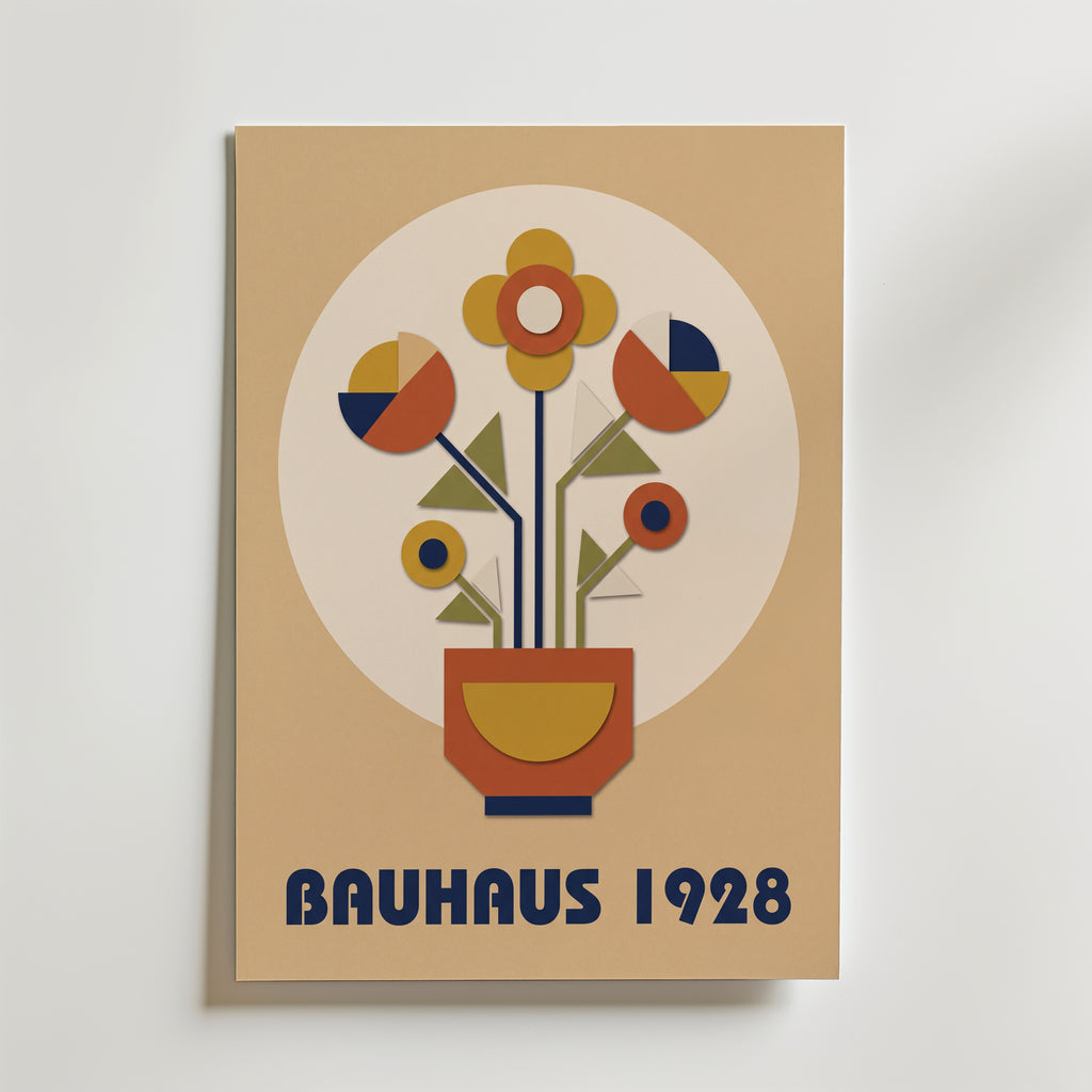 Bauhaus Flowerpot Poster – canvas utan passepartout