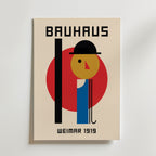 Bauhaus Gentleman Poster – canvas utan passepartout
