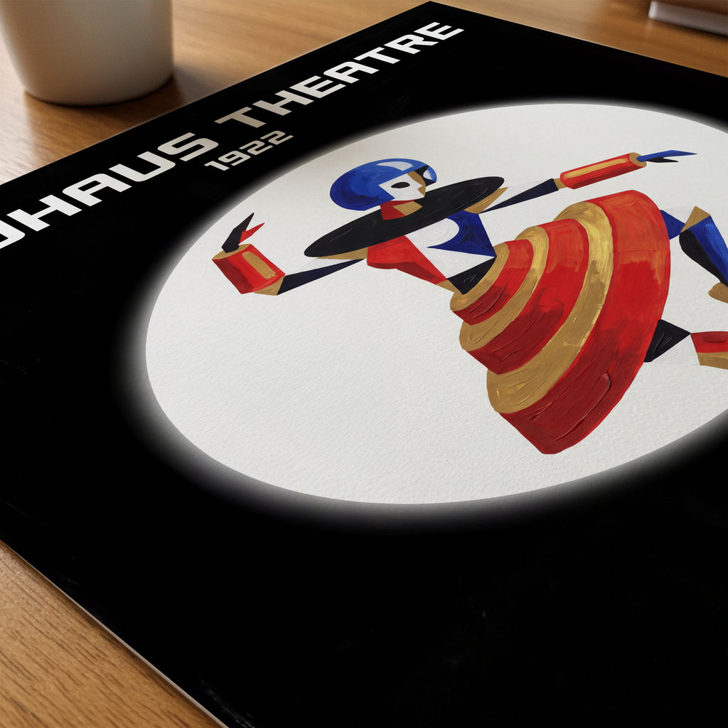 Bauhaus Theatre Poster – närbild på papper