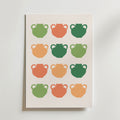 Retro Tea Cup Grid – stilfullt konsttryck från Bozetto, tryckt på matt finpapper