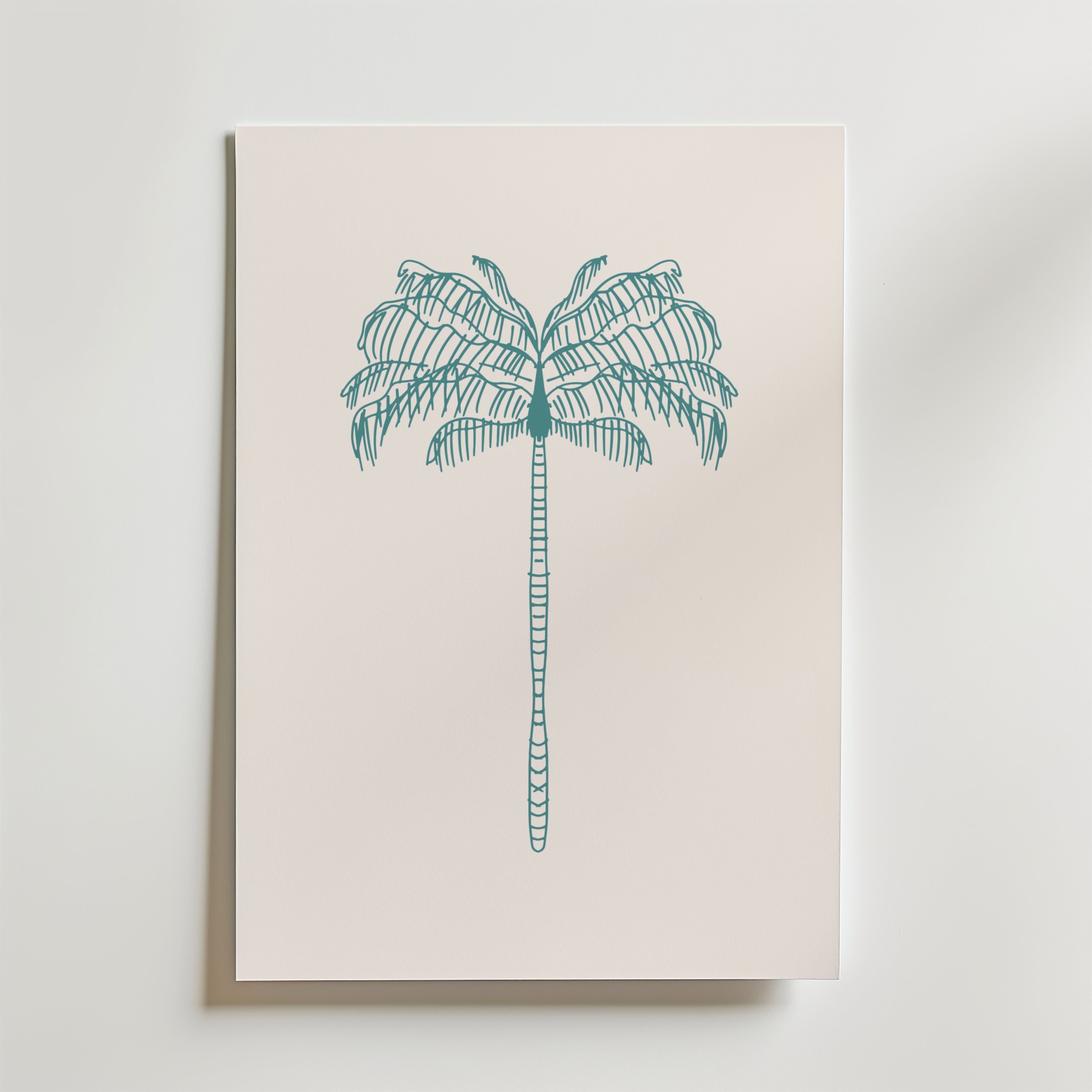 Palmtree Minimalism – stilfullt konsttryck från Bozetto, tryckt på matt finpapper