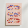 Wavy Symmetry Pink – stilfullt konsttryck från Bozetto, tryckt på matt finpapper