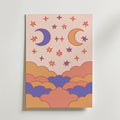 Moon & Magic Skies – stilfullt konsttryck från Bozetto, tryckt på matt finpapper