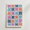 Color Block Flower Grid – stilfullt konsttryck från Bozetto, tryckt på matt finpapper
