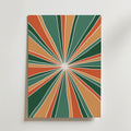 Retro Starburst Pattern – stilfullt konsttryck från Bozetto, tryckt på matt finpapper