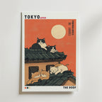 Bundle 3-pack Japandi Tokyo Cat Collection – kuraterad postercollection som lyfter hemmet hos Bozetto