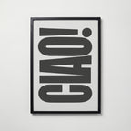 Ciao Bold Type Poster – svart ram