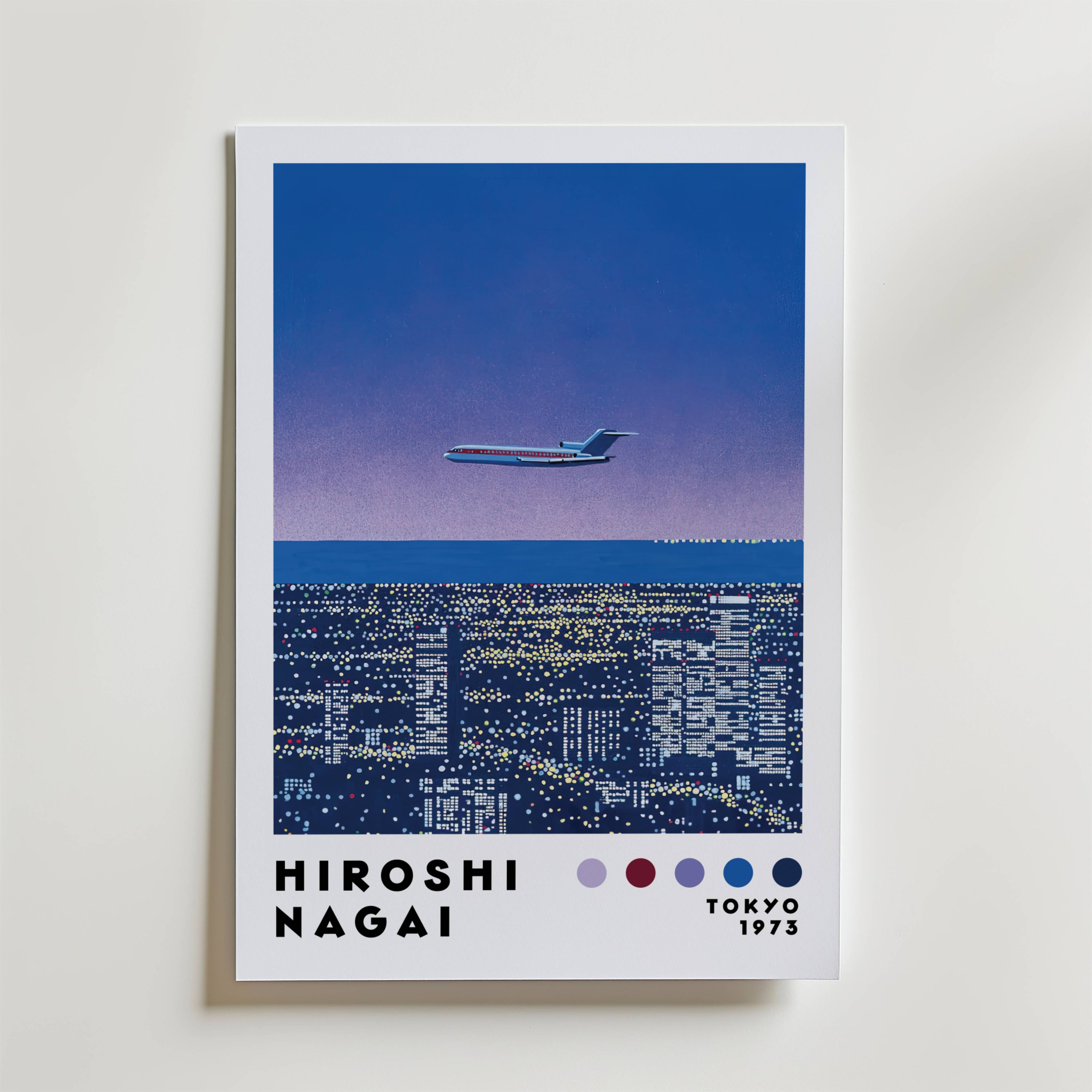 Mockup av Hiroshi Nagai Twilight affisch på vägg – köp enkelt hos Bozetto i hög kvalitet