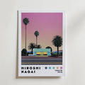 Mockup av Hiroshi Nagai Evening Motel affisch på vägg – köp enkelt hos Bozetto i hög kvalitet