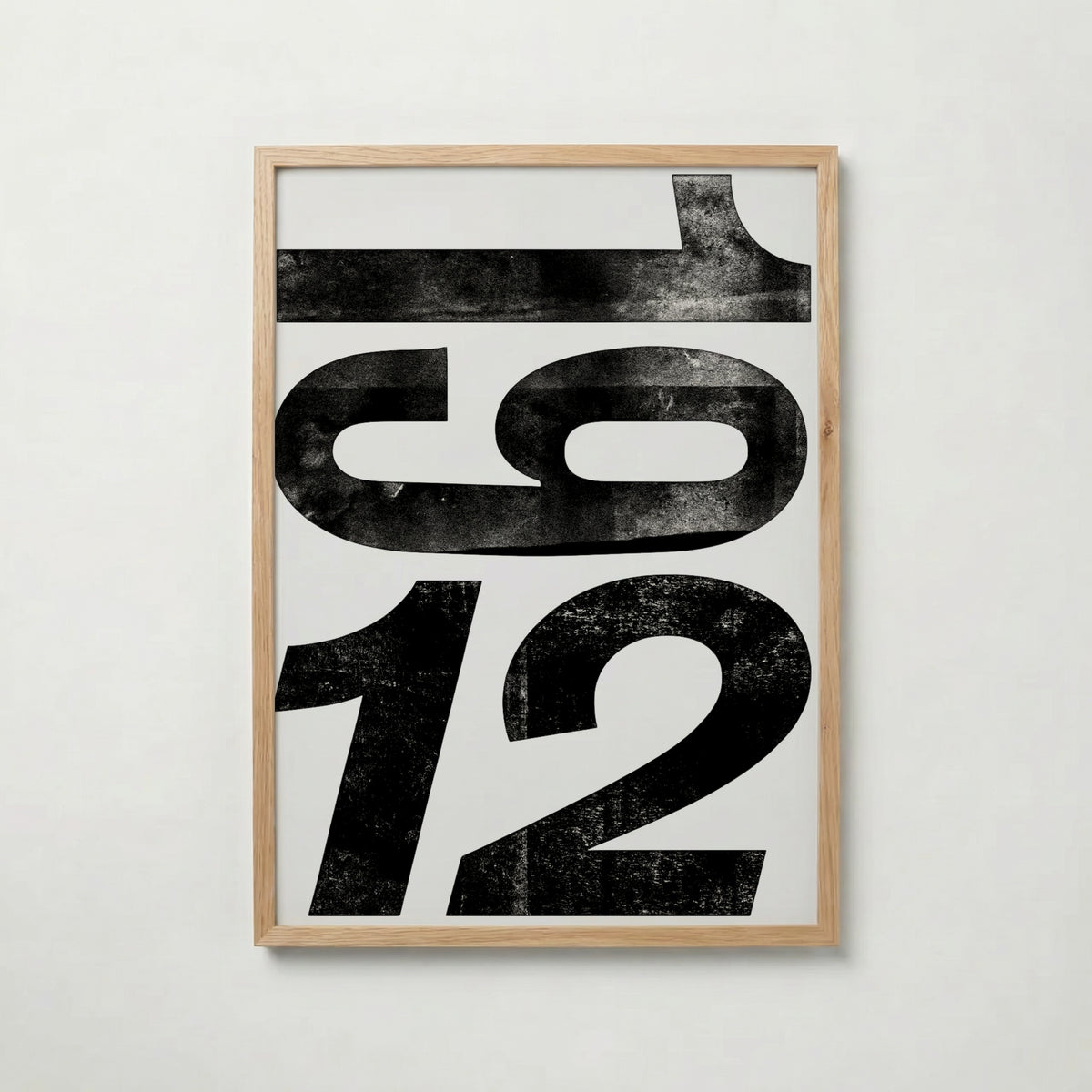 Worn Ink Numerals Poster – ekram