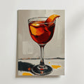 Classic Negroni Drink – stilfullt konsttryck från Bozetto, tryckt på matt finpapper