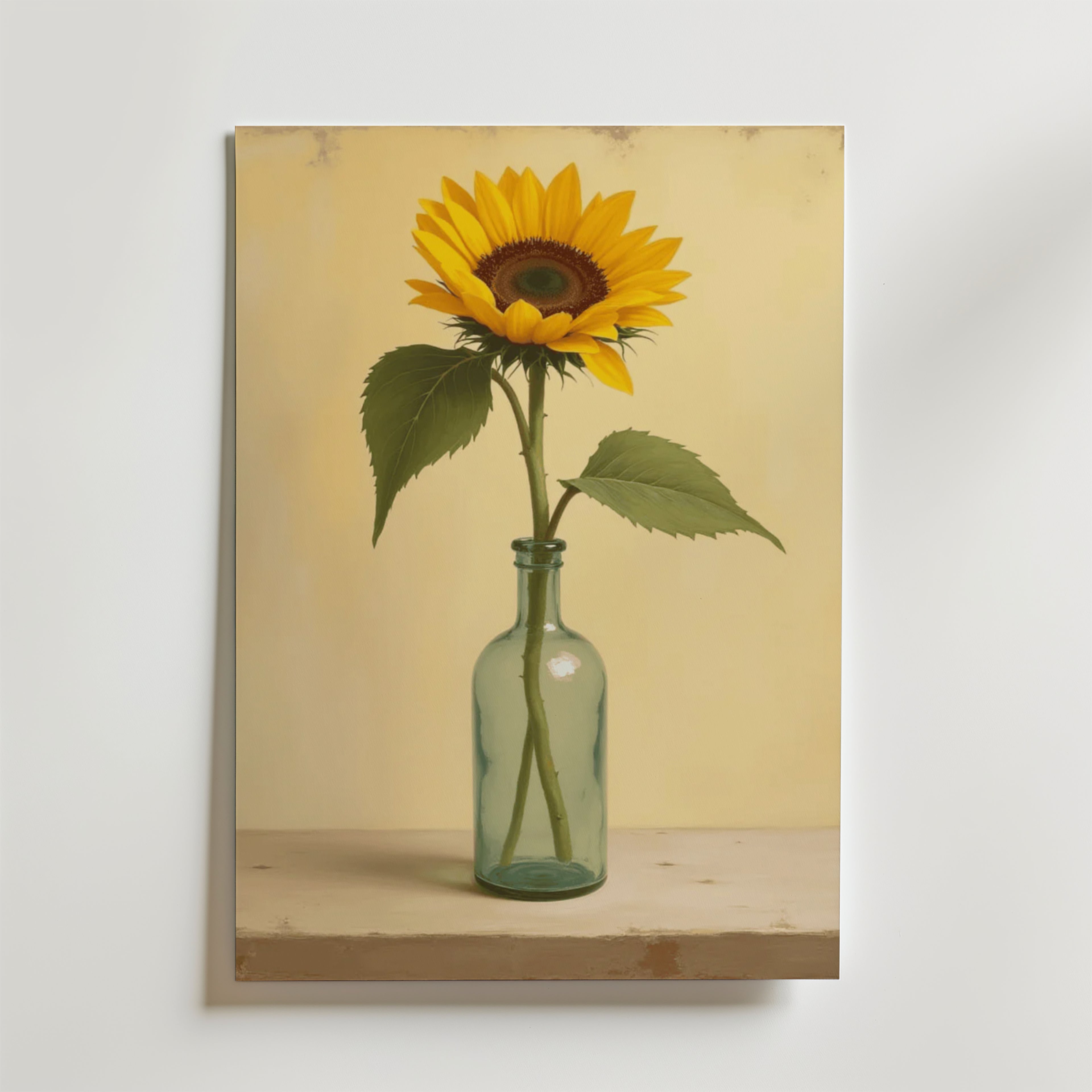 Minimalist glass vase – stilfullt konsttryck från Bozetto, tryckt på matt finpapper