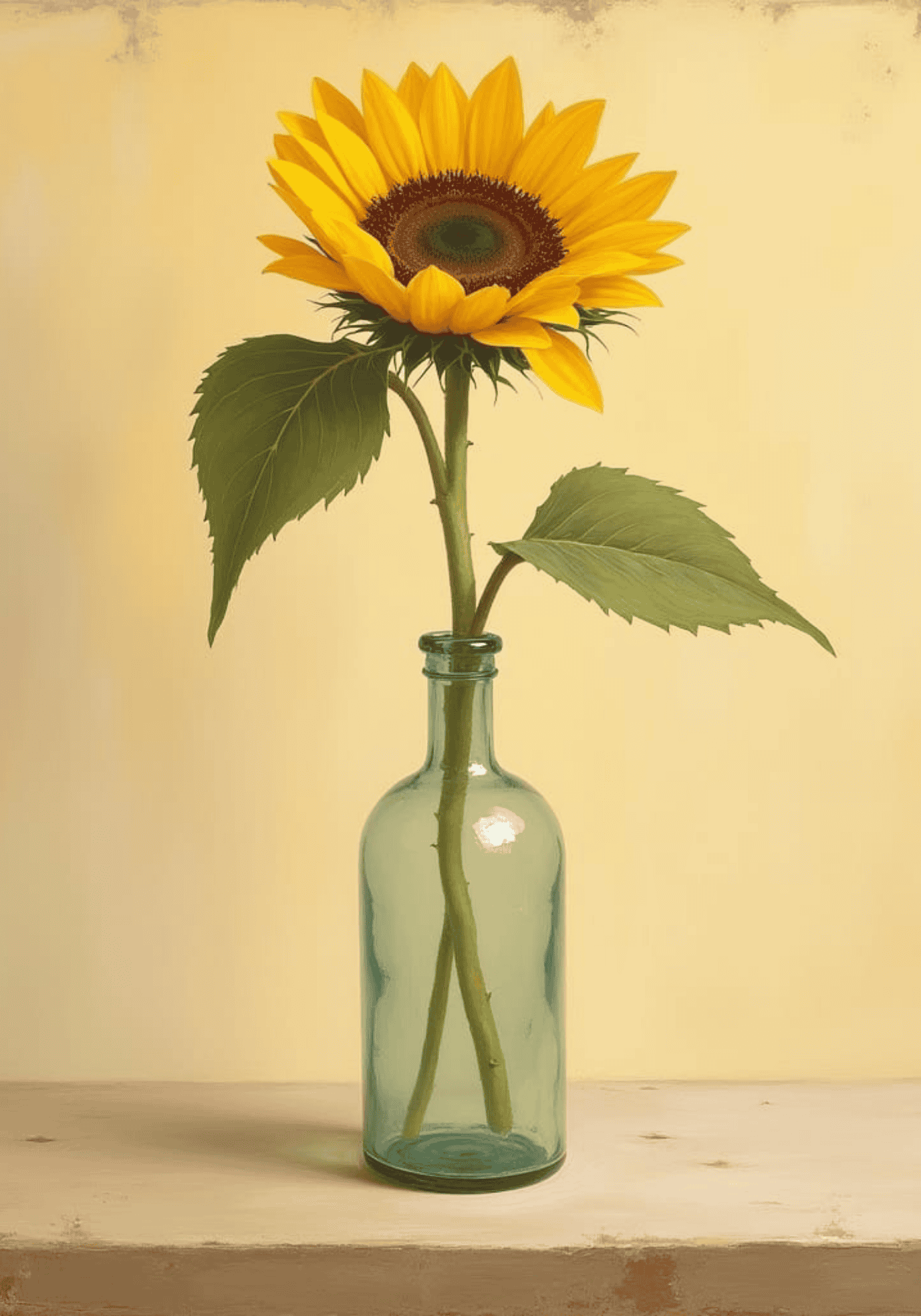Minimalist glass vase – köp enkelt hos Bozetto konsttryck i hög kvalitet i hög kvalitet