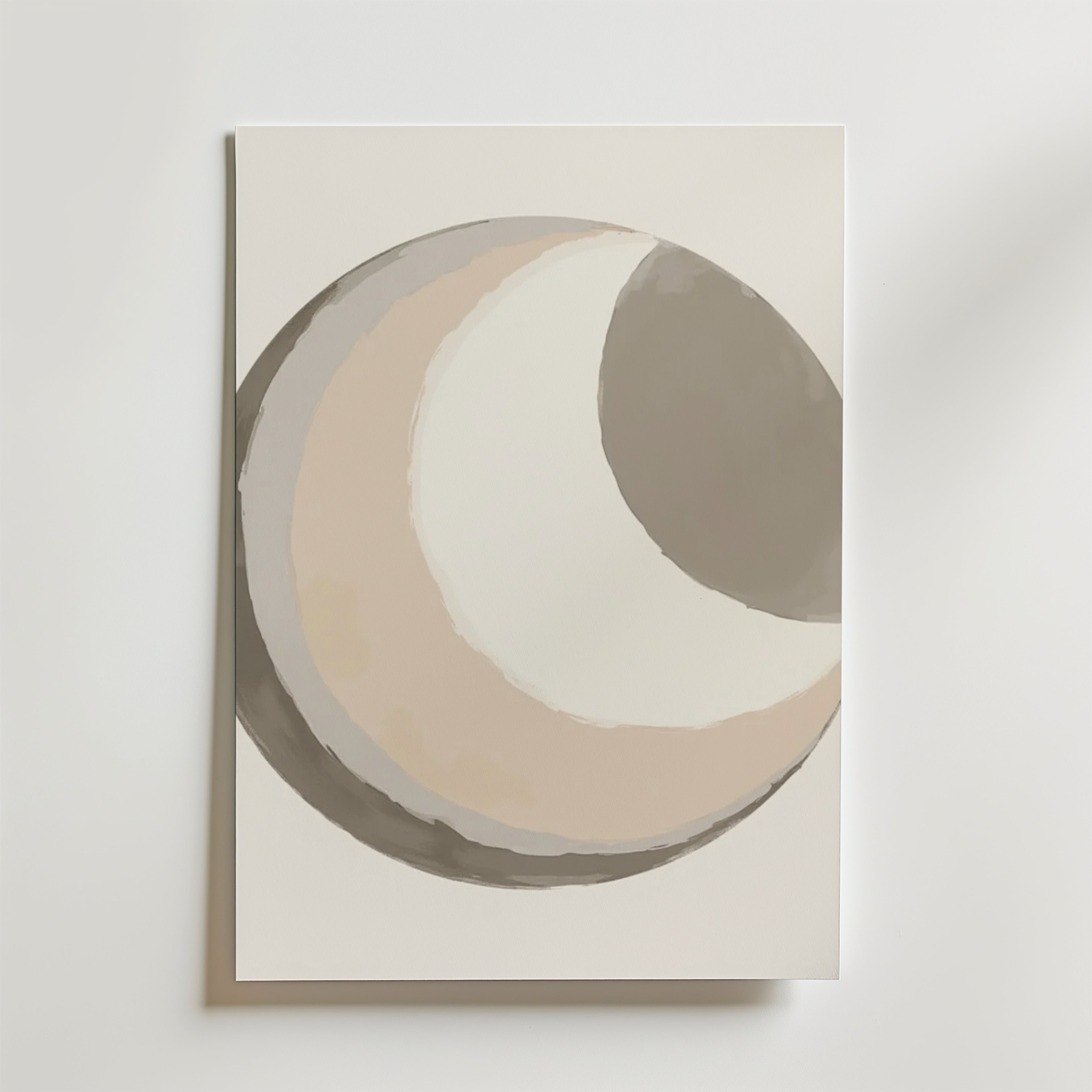 Abstract Moon – stilfullt konsttryck från Bozetto, tryckt på matt finpapper i hög tryckkvalitet