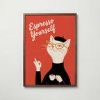 Espresso Yourself Poster – valnötsram