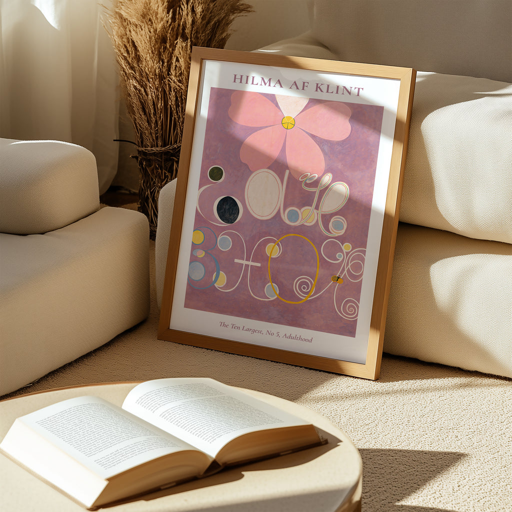 Hilma af Klint The Ten poster visualiserad på vägg – från Bozetto i hög kvalitet
