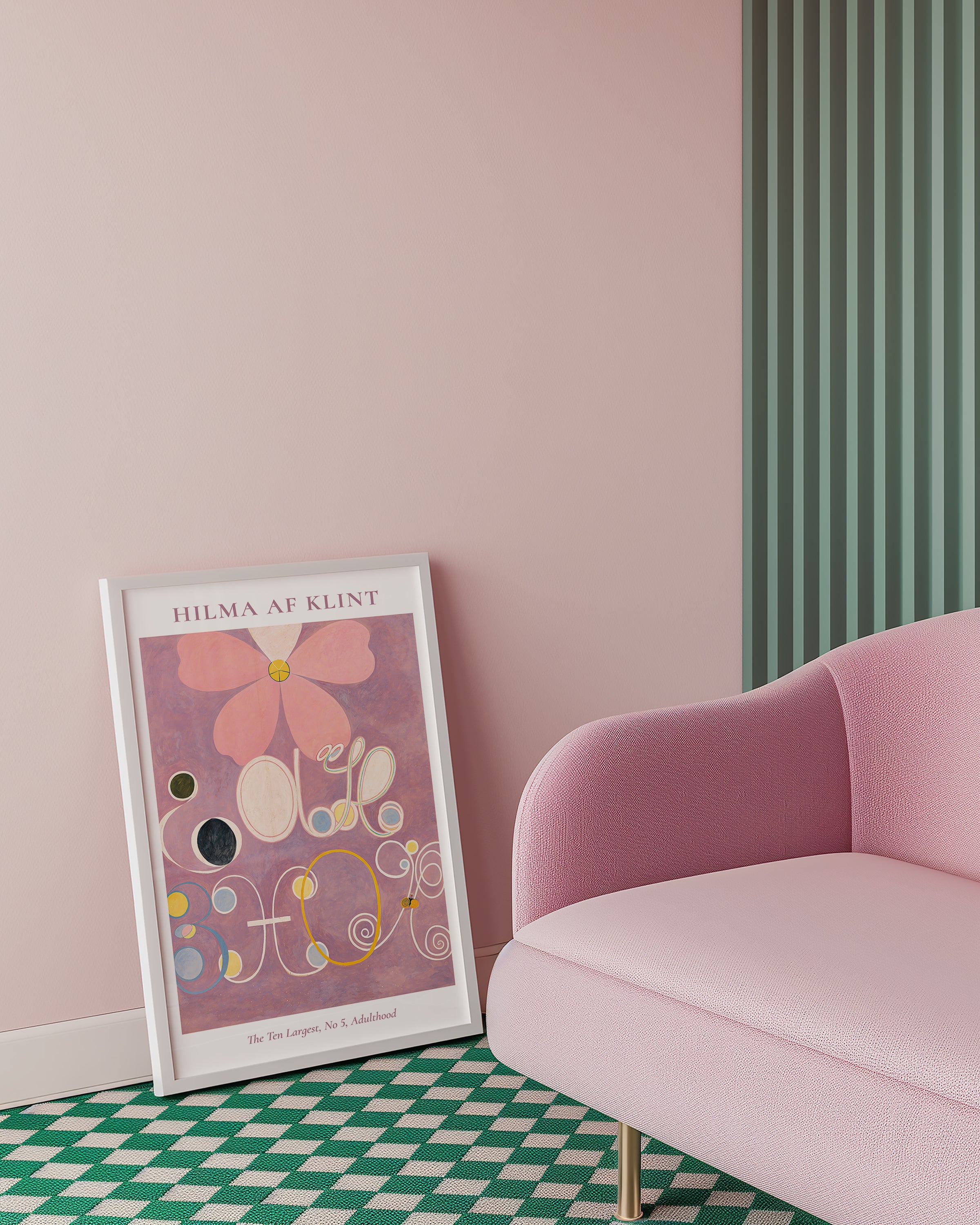 Mockup av Hilma af Klint The Ten affisch på vägg – köp enkelt hos Bozetto i hög kvalitet