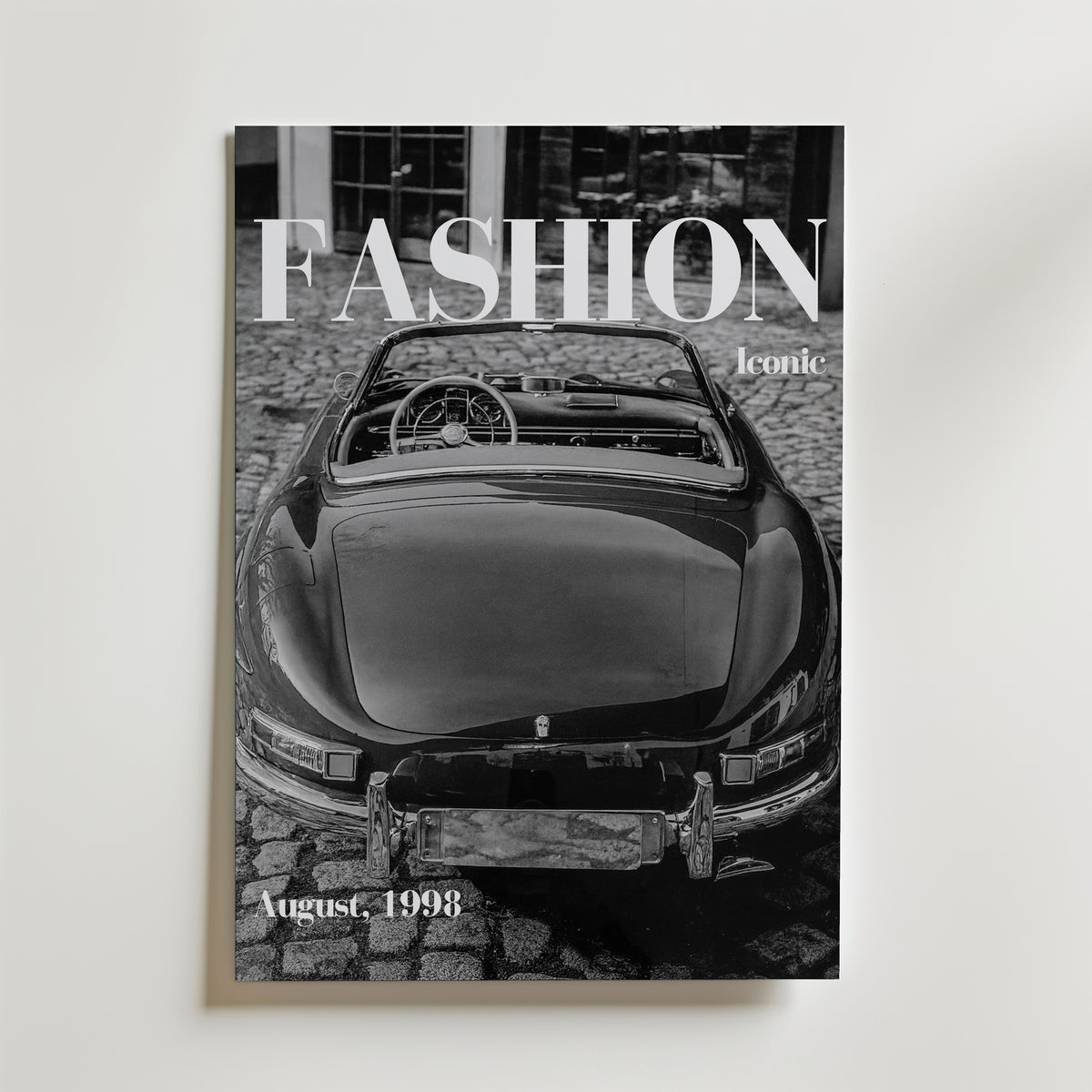 Black Roadster Cover Poster – canvas utan passepartout
