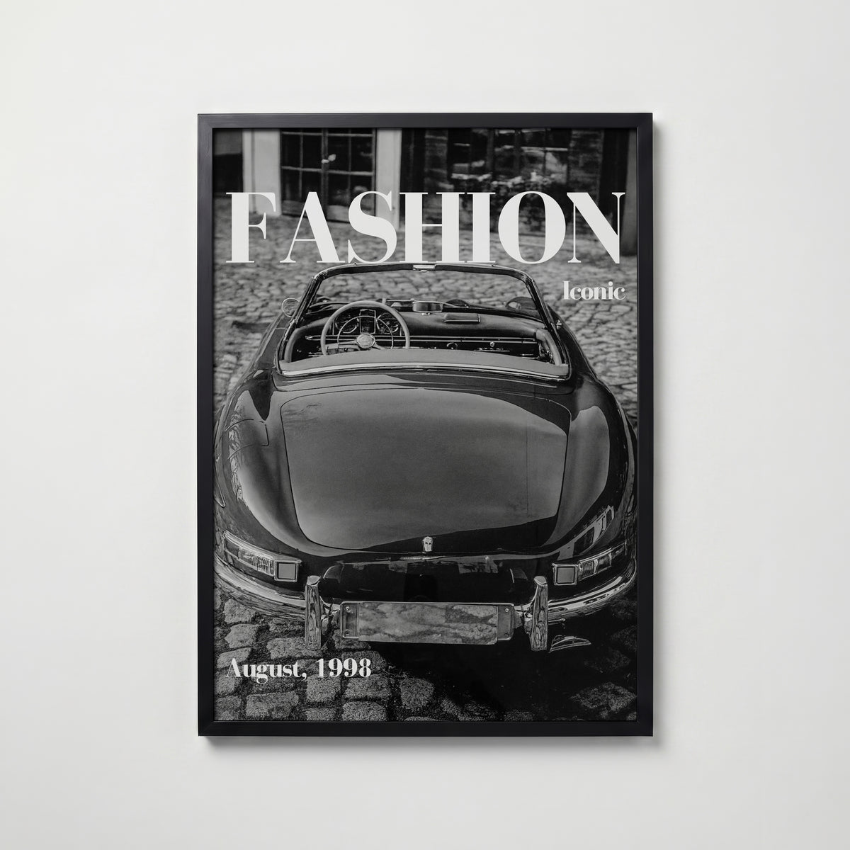 Black Roadster Cover Poster – svart ram