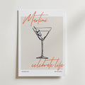 Martini Celebrate Life – stilfullt konsttryck från Bozetto, tryckt på matt finpapper