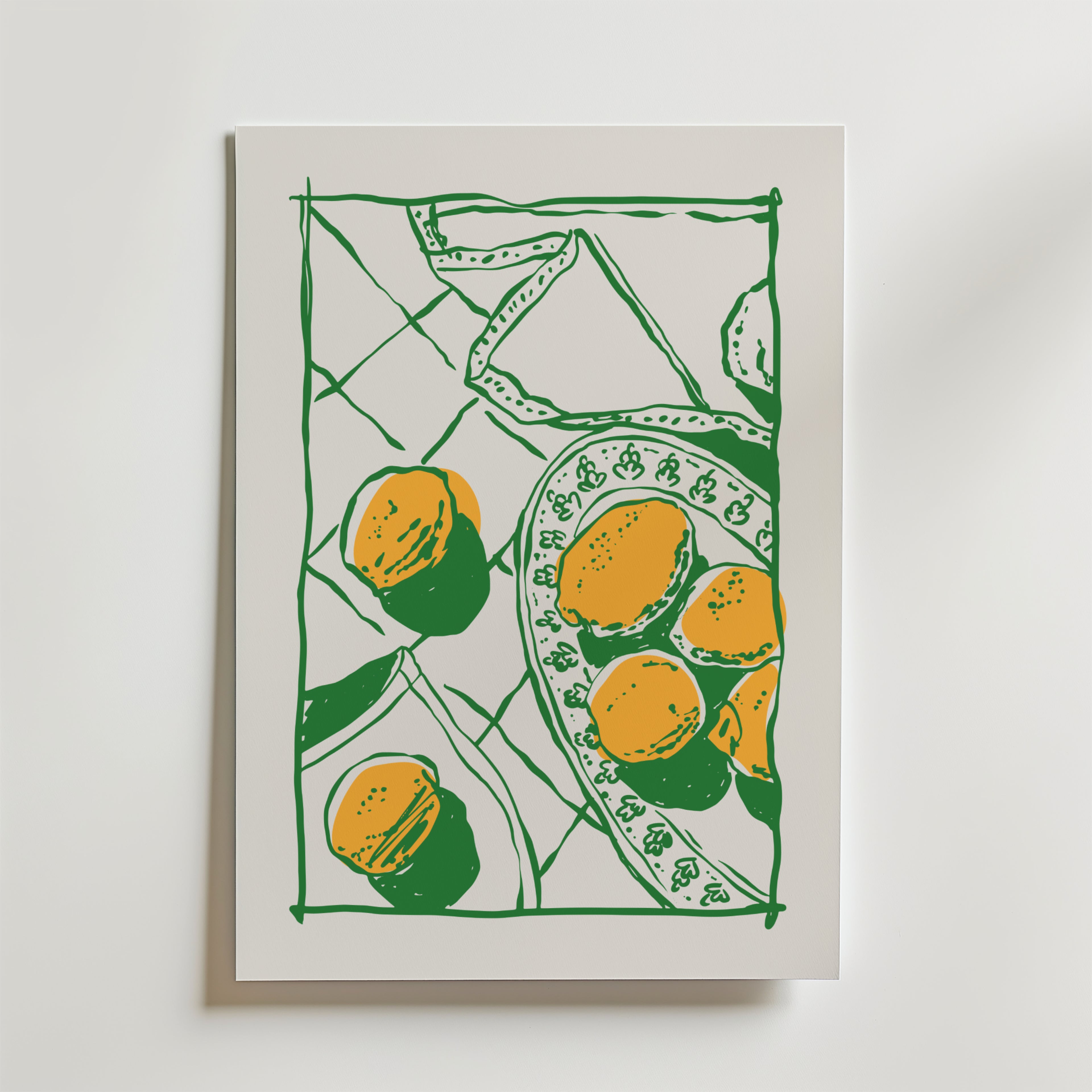 Apricots of Memory – stilfullt konsttryck från Bozetto, tryckt på matt finpapper