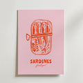 Sardines From Portugal – stilfullt konsttryck från Bozetto, tryckt på matt finpapper