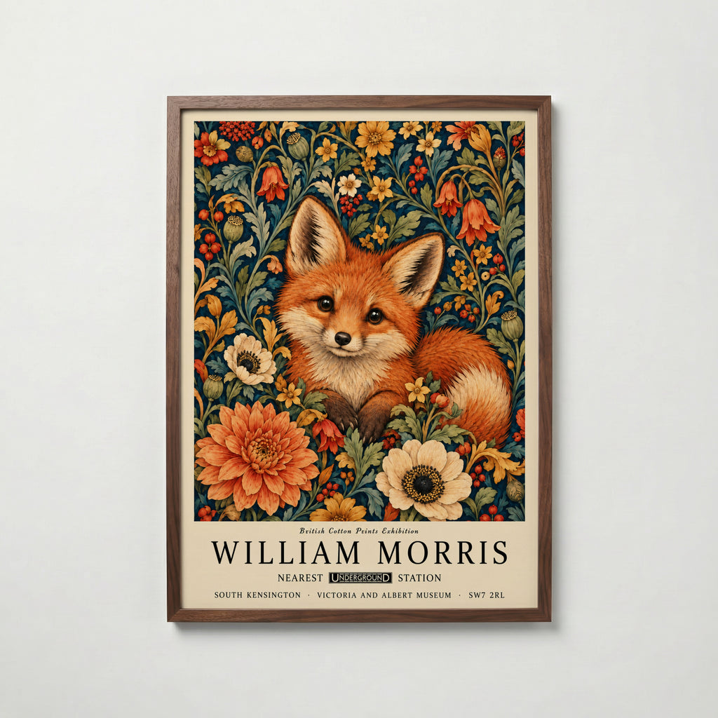 William Morris Velvet Fox Poster – valnötsram