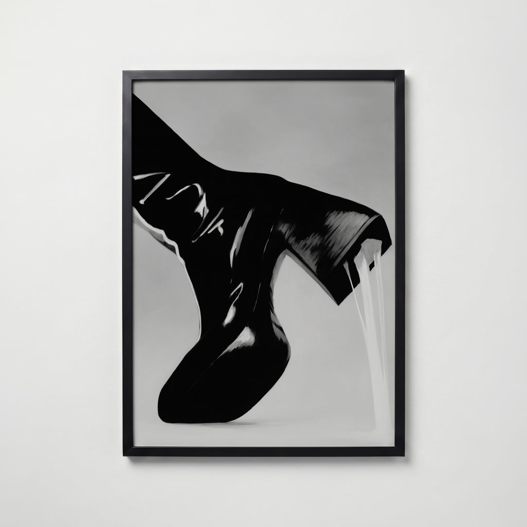 Patent Platform Boot Poster – svart ram