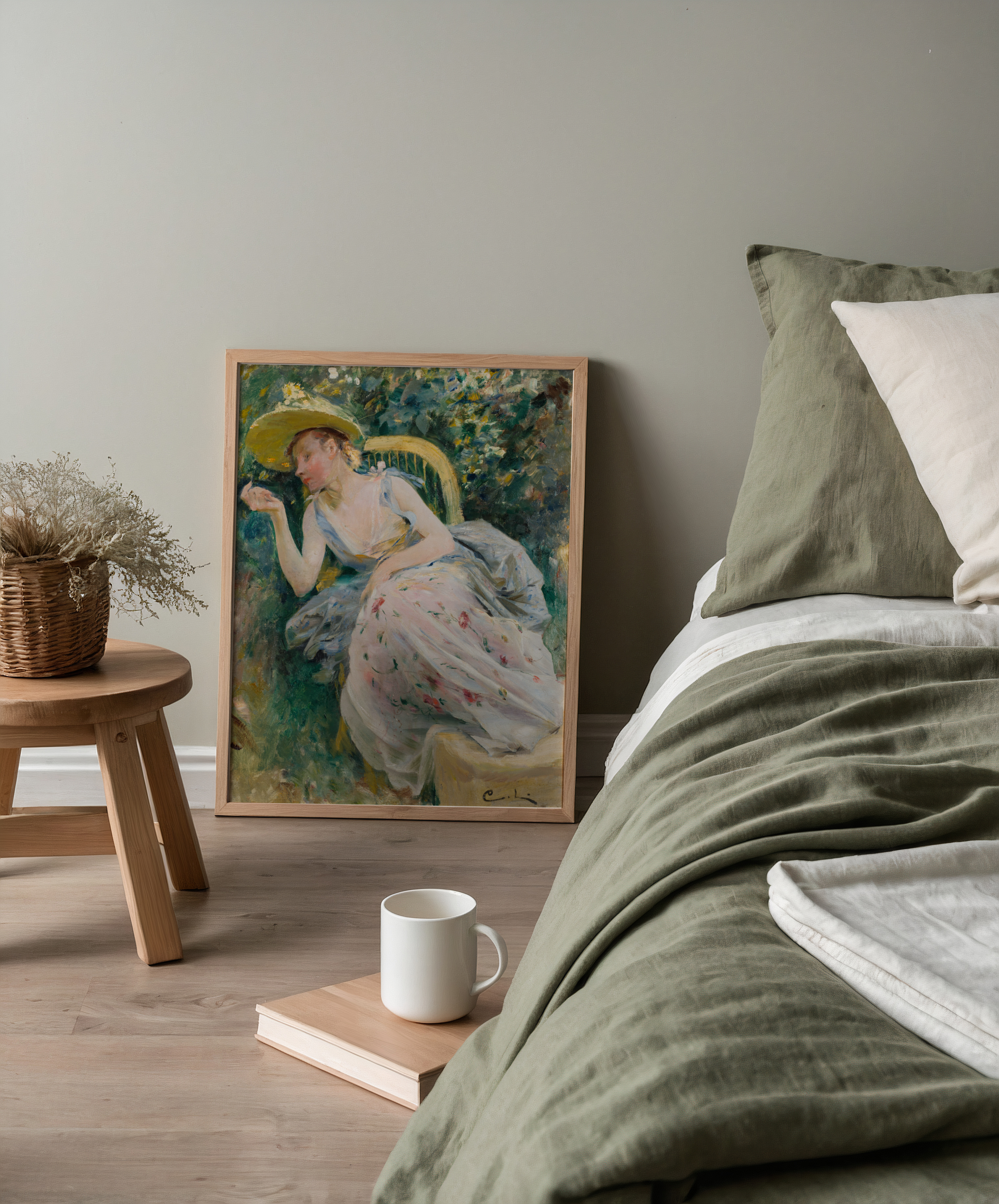 Mockup av Carl Larsson Study for affisch på vägg – köp enkelt hos Bozetto i hög kvalitet