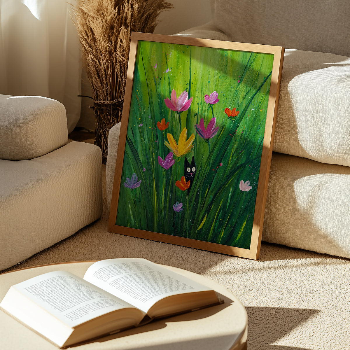 Hidden Garden Cat Poster