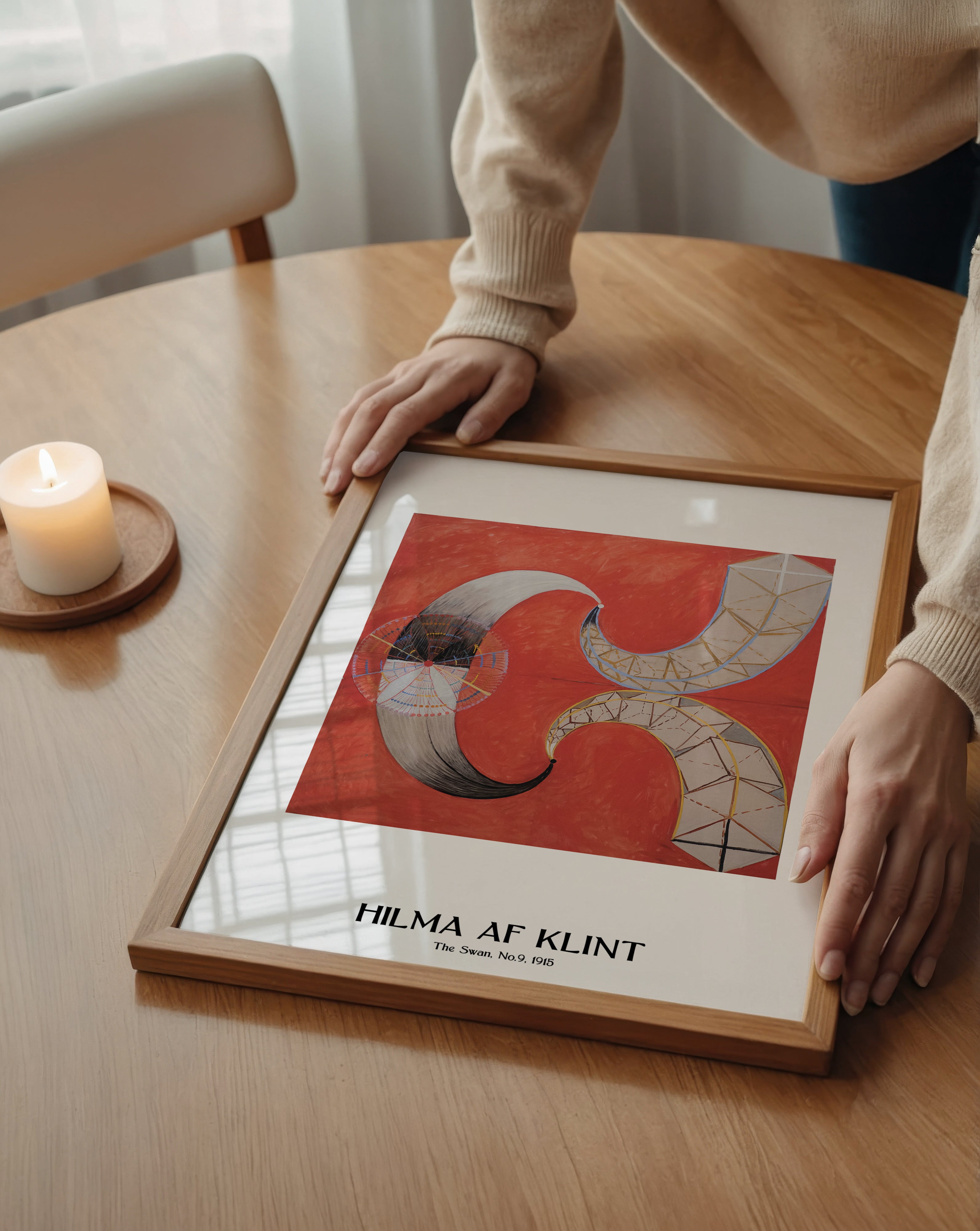 Hilma af Klint The Swan No.9 – stilfullt konsttryck från Bozetto, tryckt på matt finpapper