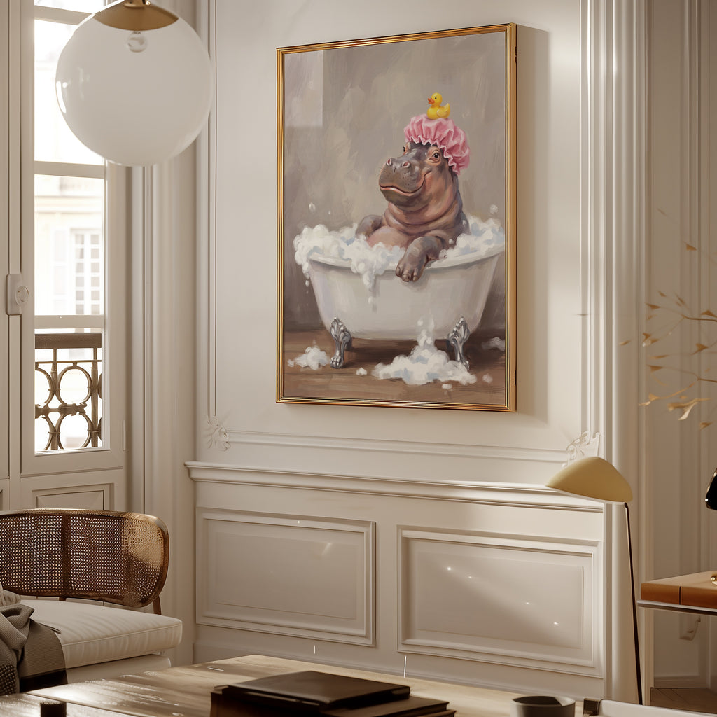 Hippo Bubble Bath Poster – i rum 4